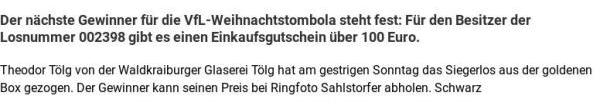 Weihnachtstombola 16.12.2019 Weihnachtstombola 16.12.2019