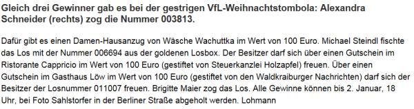 Weihnachtstombola 19.12.2019 Weihnachtstombola 19.12.2019