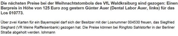 Weihnachtstombola 06.12.2019 Weihnachtstombola 06.12.2019