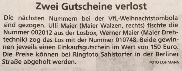Weihnachtstombola 07.12.2019 Weihnachtstombola 07.12.2019