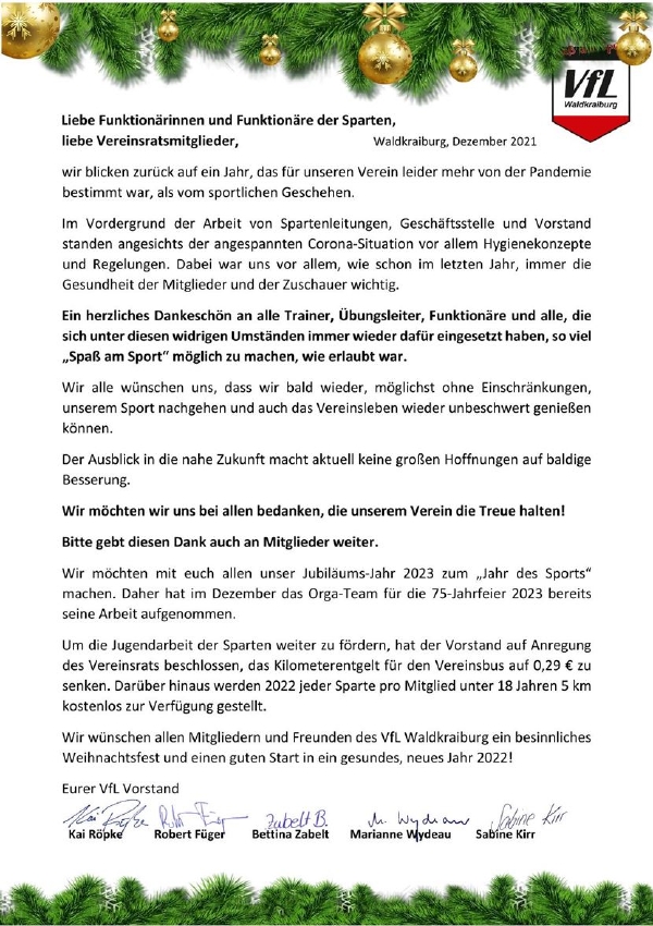 2021_VfL_Weihnachtsgrüße 2021_VfL_Weihnachtsgrüße